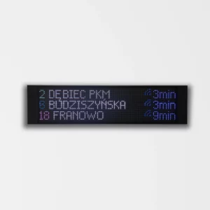 wyświetlacz kiedy wjazd
